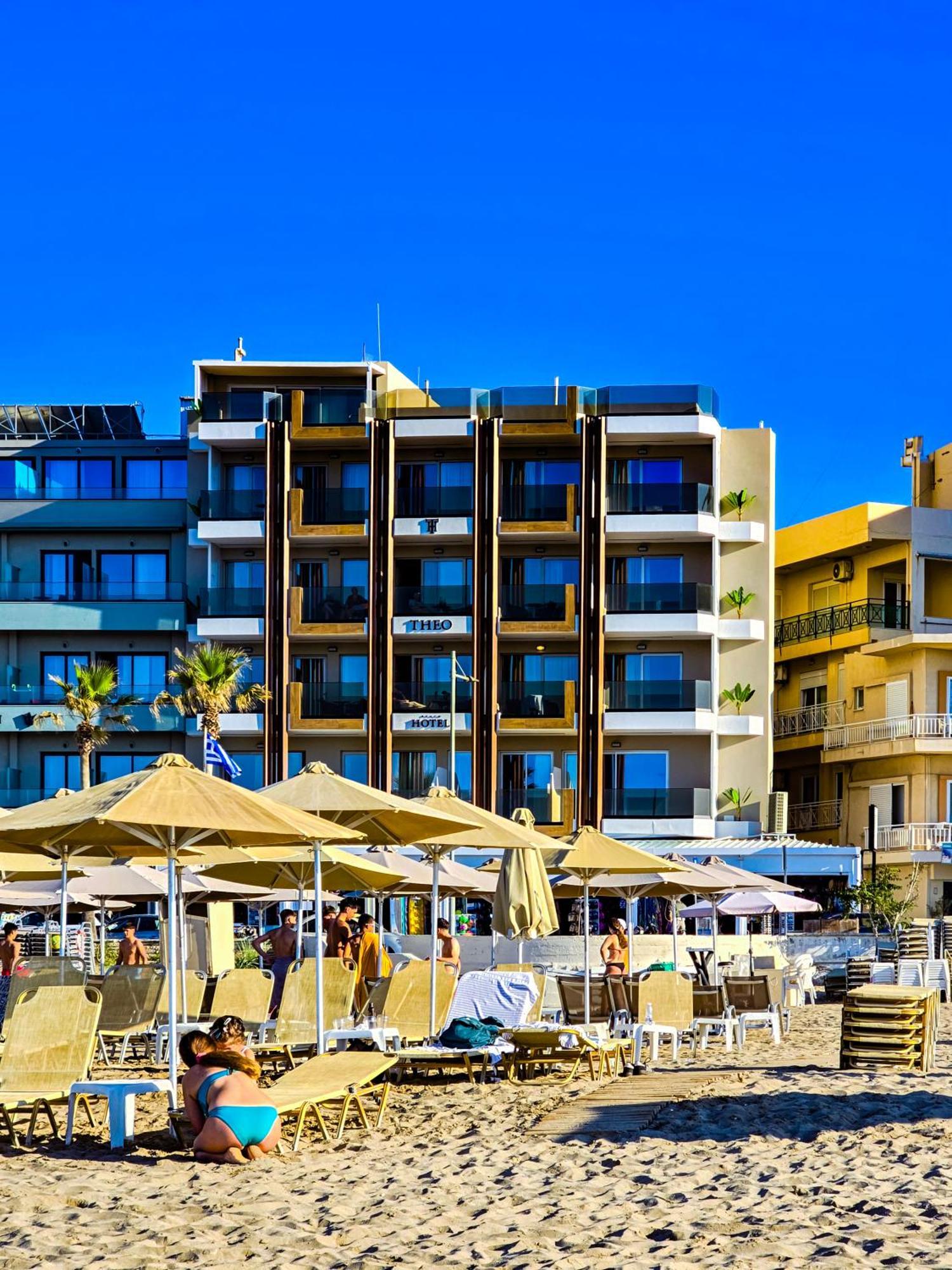 Theo Beach Hotel Apartments Ретимно Екстериор снимка